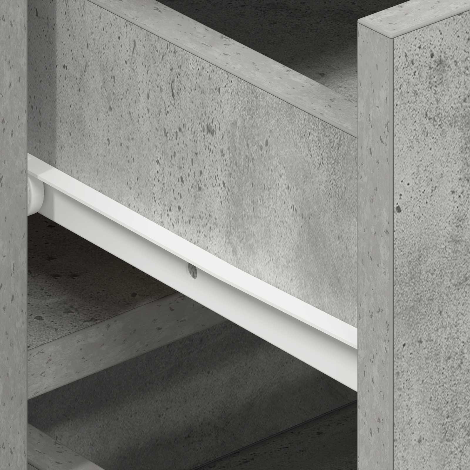 Kreveta Betonski sivi 120 x 36 x 69 cm Konstruirano drvo