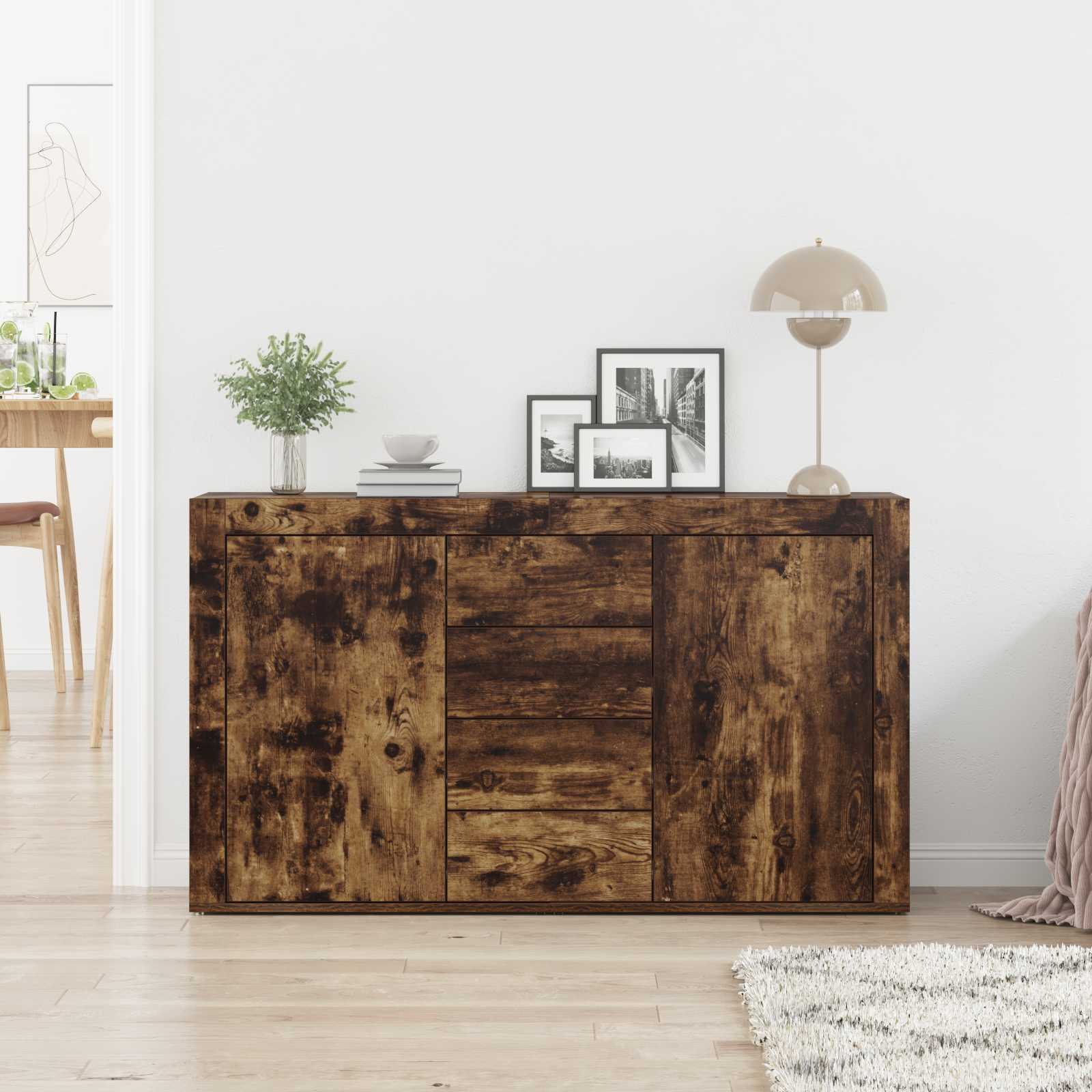 Kreveta Dimljeni hrast 120 x 36 x 69 cm Konstruirano drvo