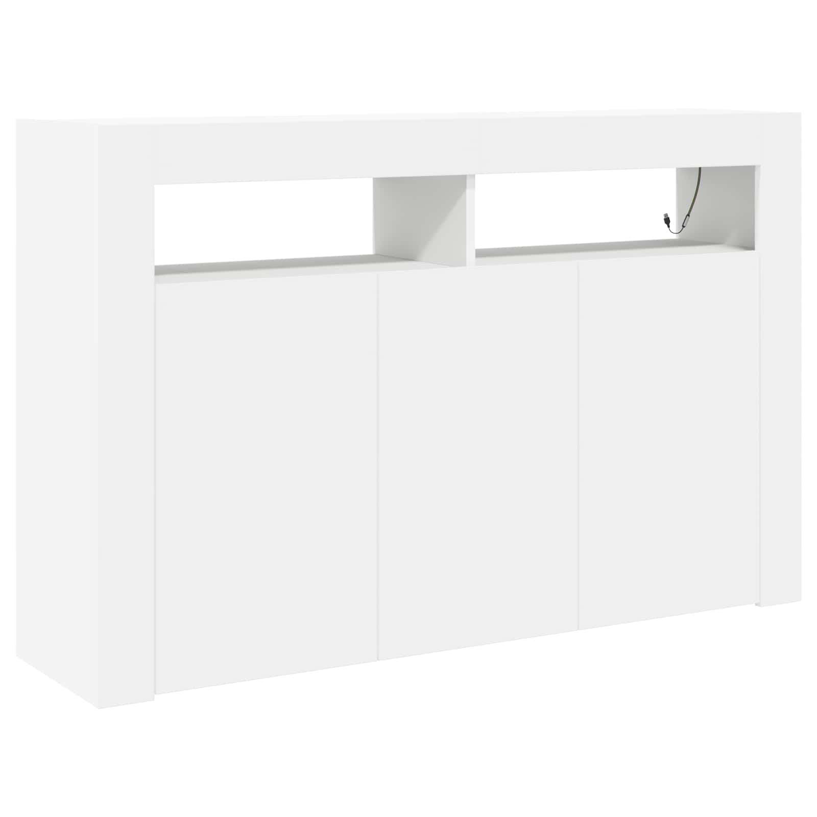 Kreveta S LED lampica Bijelo 116 x 30 x 75 cm Konstruirano drvo