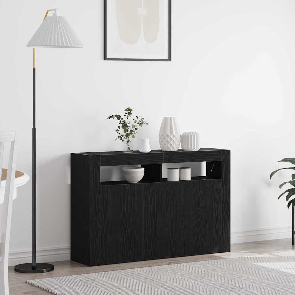 Kreveta Crni hrast 116 x 30 x 75 cm Konstruirano drvo