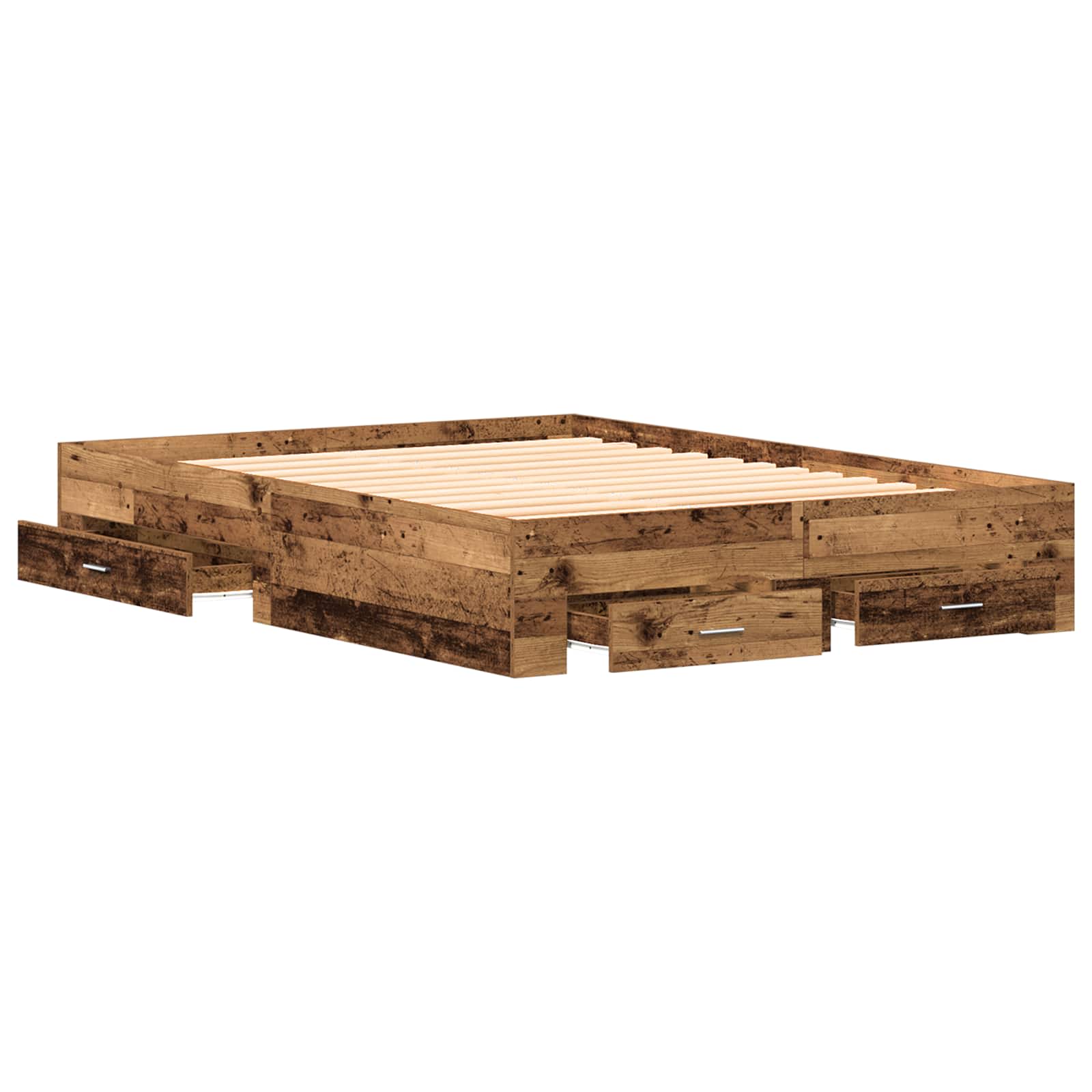 Krevetna konstrukcija Staro drvo 140 x 190 cm Konstruirano drvo
