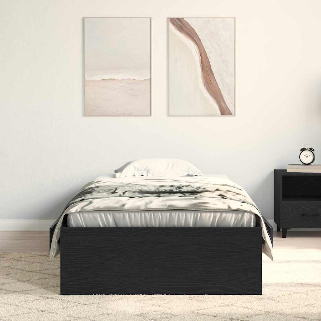 Krevetna konstrukcija Crni hrast 90 x 200 cm Konstruirano drvo