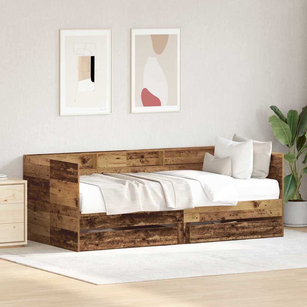 Krevet na dan Staro drvo 90 x 200 cm Konstruirano drvo