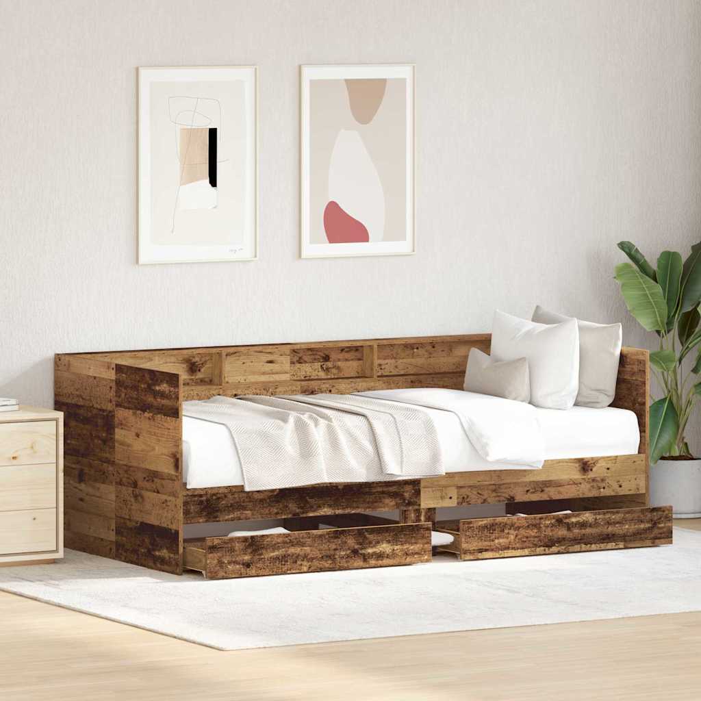 Krevet na dan Staro drvo 90 x 200 cm Konstruirano drvo