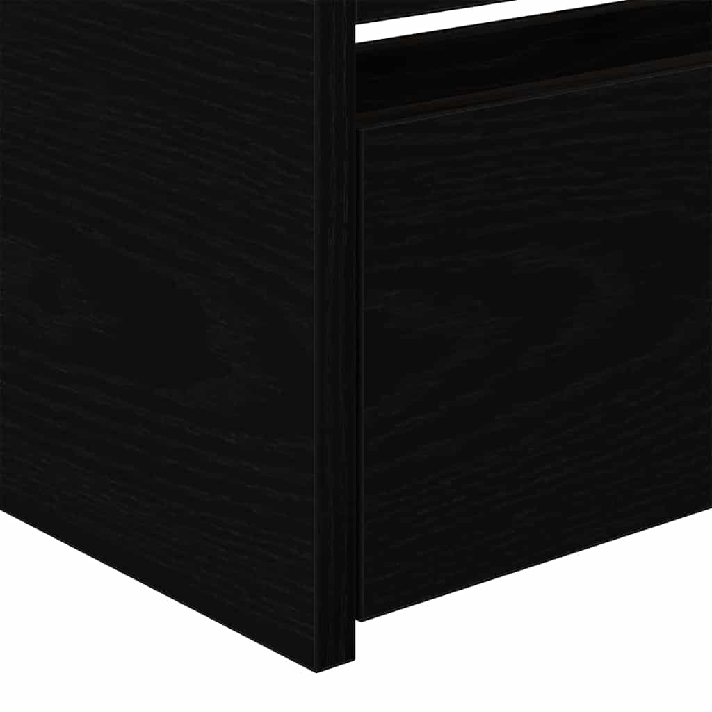 Krevet na dan Crni hrast 90 x 190 cm Konstruirano drvo