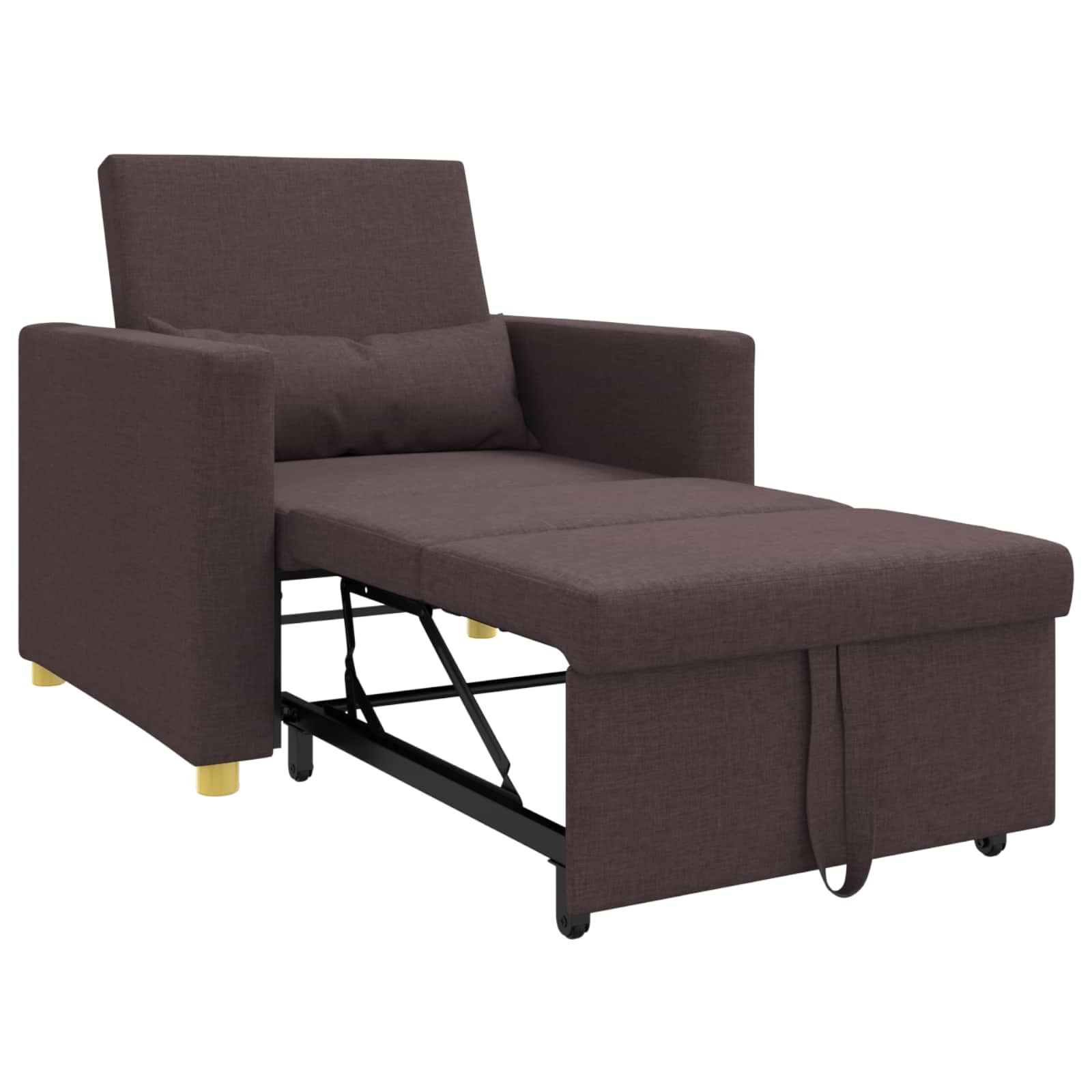 Sofa na razvlačenje Singl Tamno smeđa 90 x 165 x 87 cm tkanina