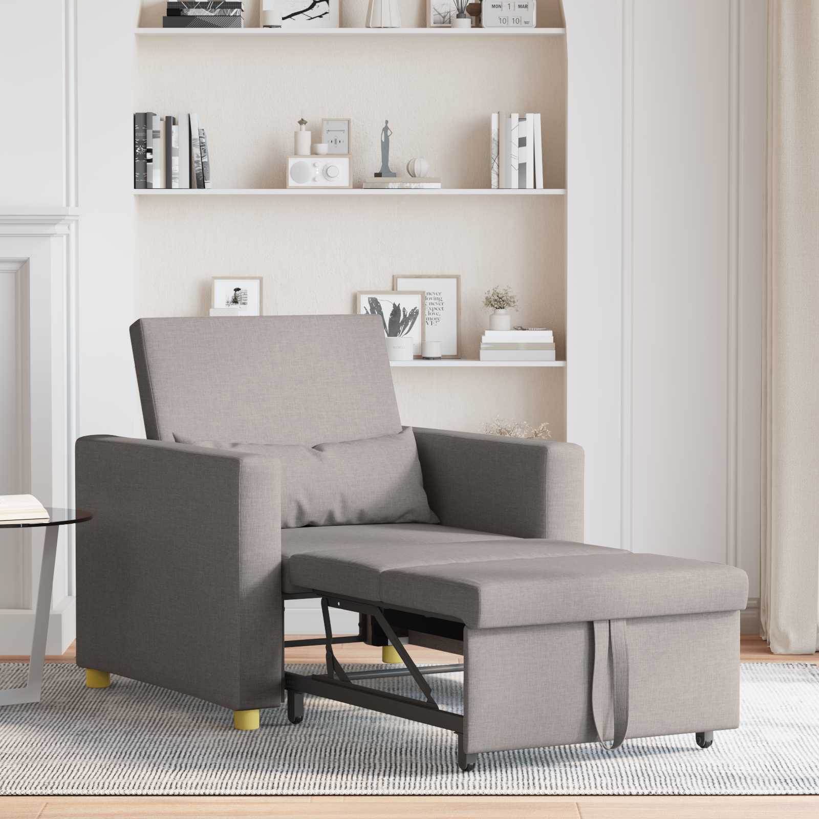 Sofa na razvlačenje Singl Sivo-smeđa 90 x 165 x 87 cm tkanina