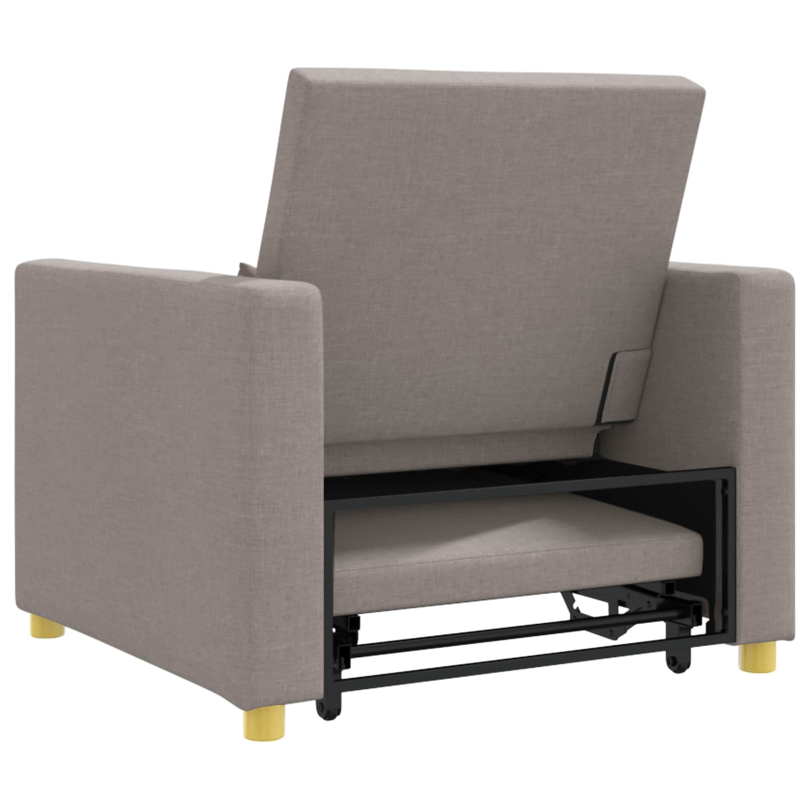 Sofa na razvlačenje Singl Sivo-smeđa 90 x 165 x 87 cm tkanina