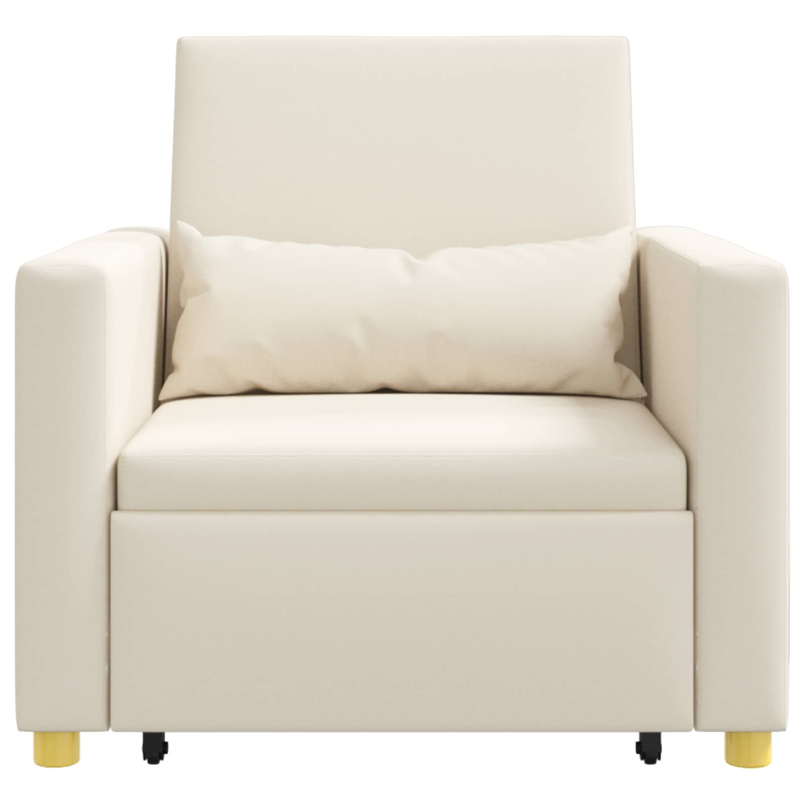 Sofa na razvlačenje Singl Krem bijelo 90 x 165 x 87 cm tkanina