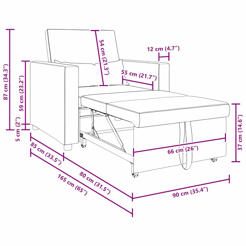 Sofa na razvlačenje Singl s kotačima Tamnozelena Baršun