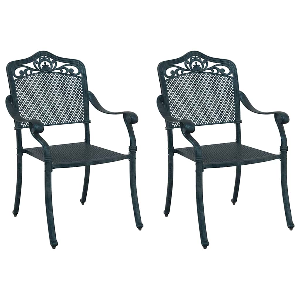 Vrtna stolica 2 pcs Zelena 64 x 62 x 93cm Aluminij