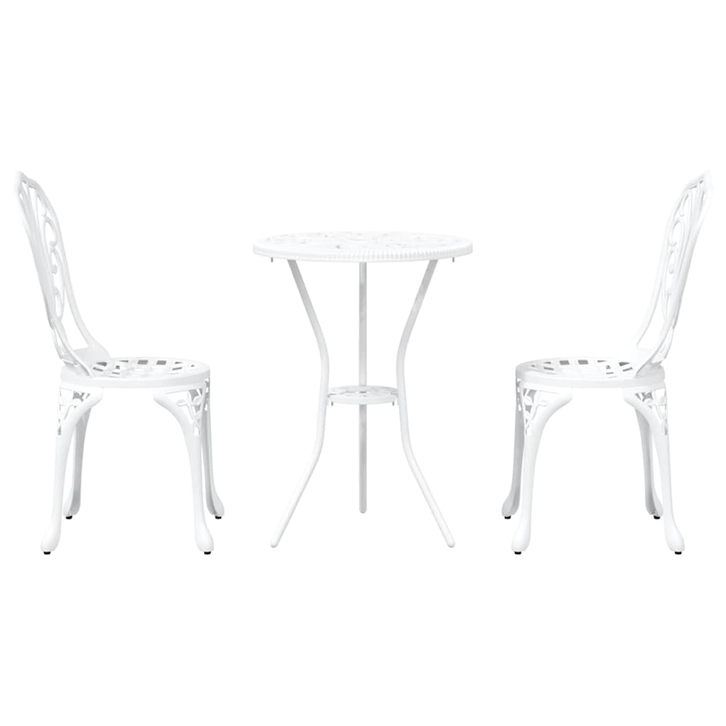 Bistro set za vrt 3 pcs Bijelo Aluminij