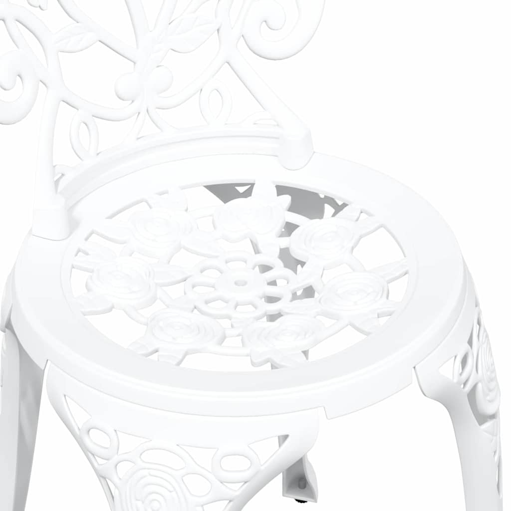 Bistro set za vrt 3 pcs Bijelo Aluminij