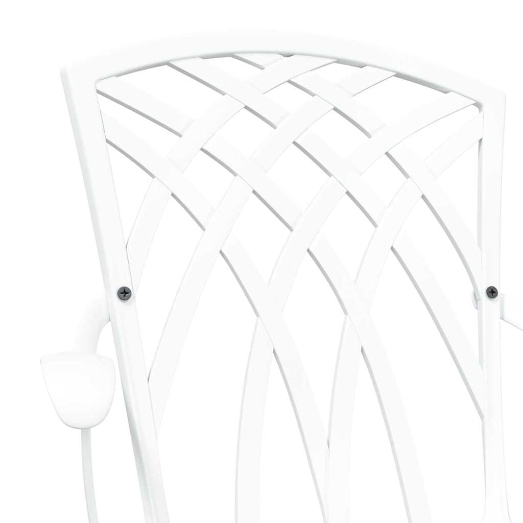 Vrtna stolica 2 pcs Bijelo 53 x 51 x 88,5cm Aluminij