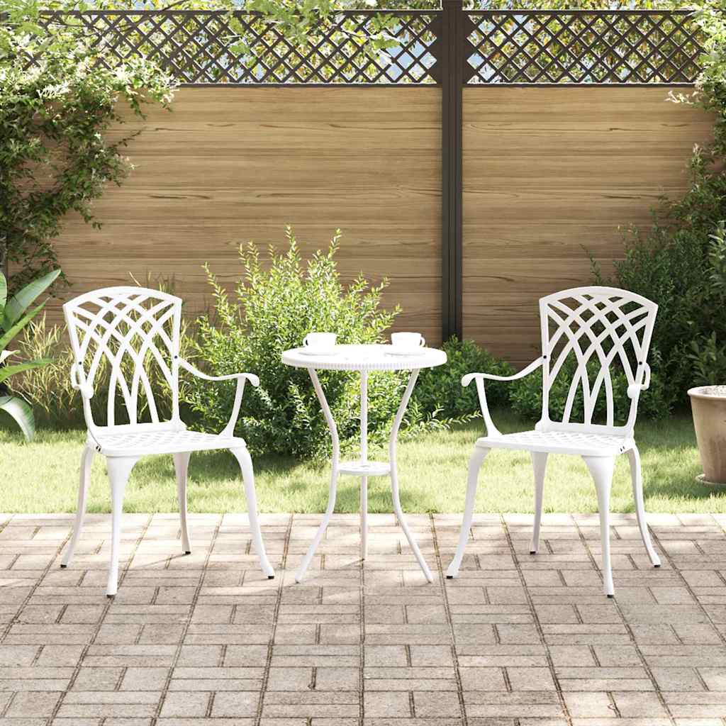 Vrtna stolica 2 pcs Bijelo 53 x 51 x 88,5cm Aluminij