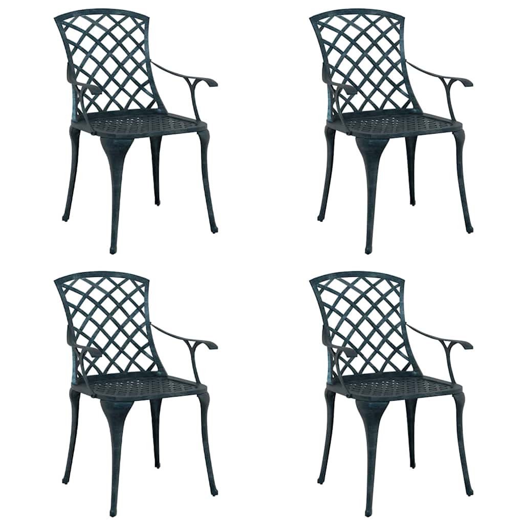 Vrtna stolica 4 pcs Zelena 61 x 60,5 x 93cm Aluminij