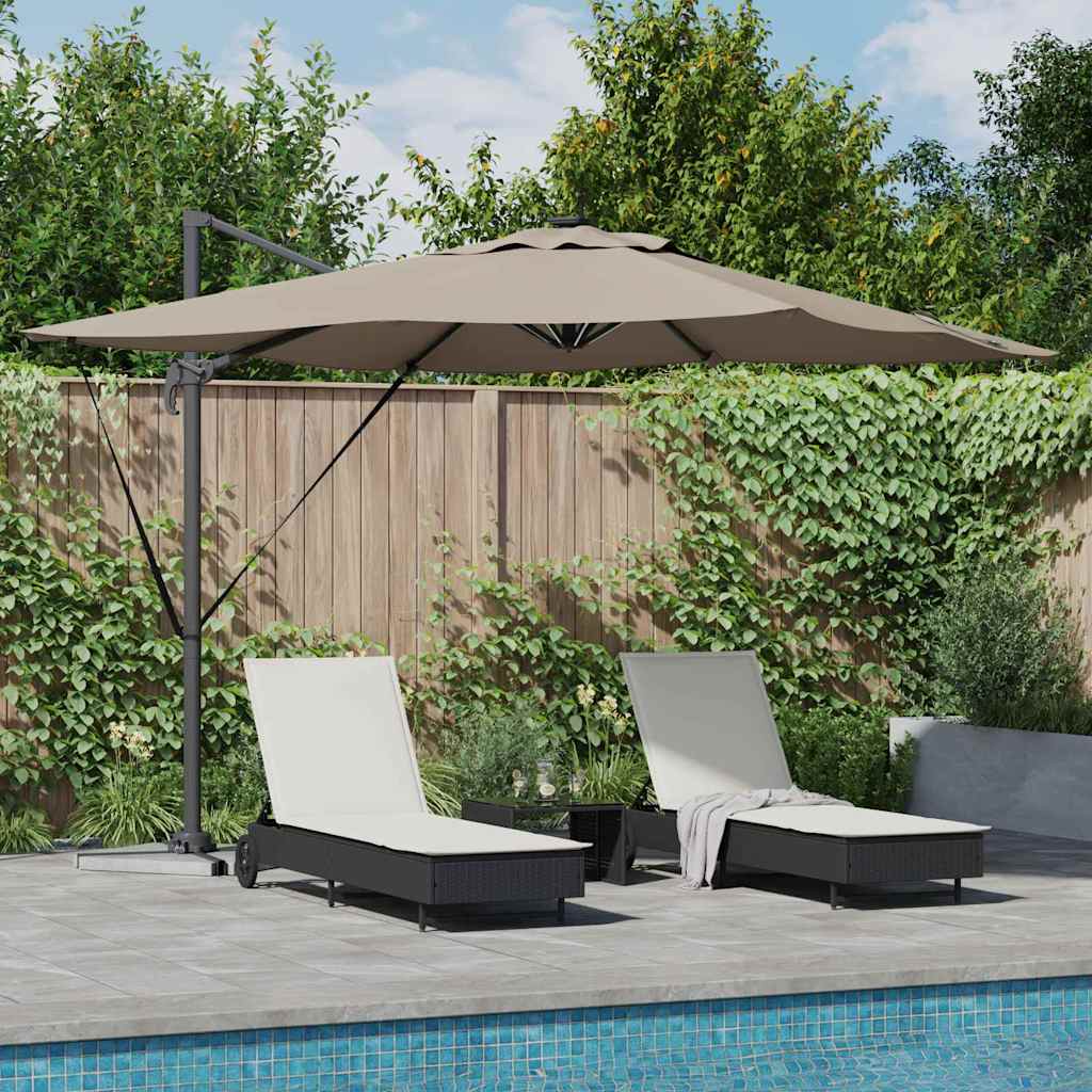 Suncobran Sivo-smeđa 286 x 284 x 270 cm Aluminij i poliester
