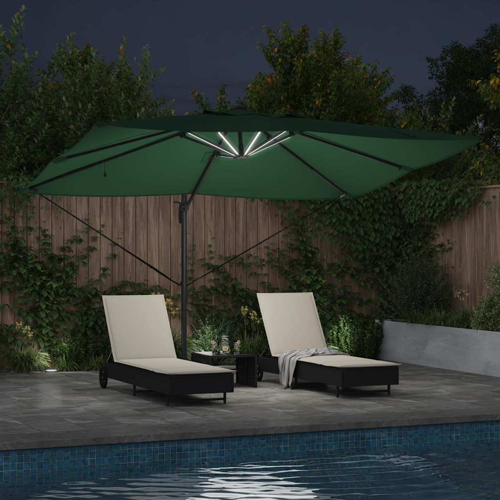 Suncobran Zelena 352 x 251 x 265 cm Poliester i aluminij