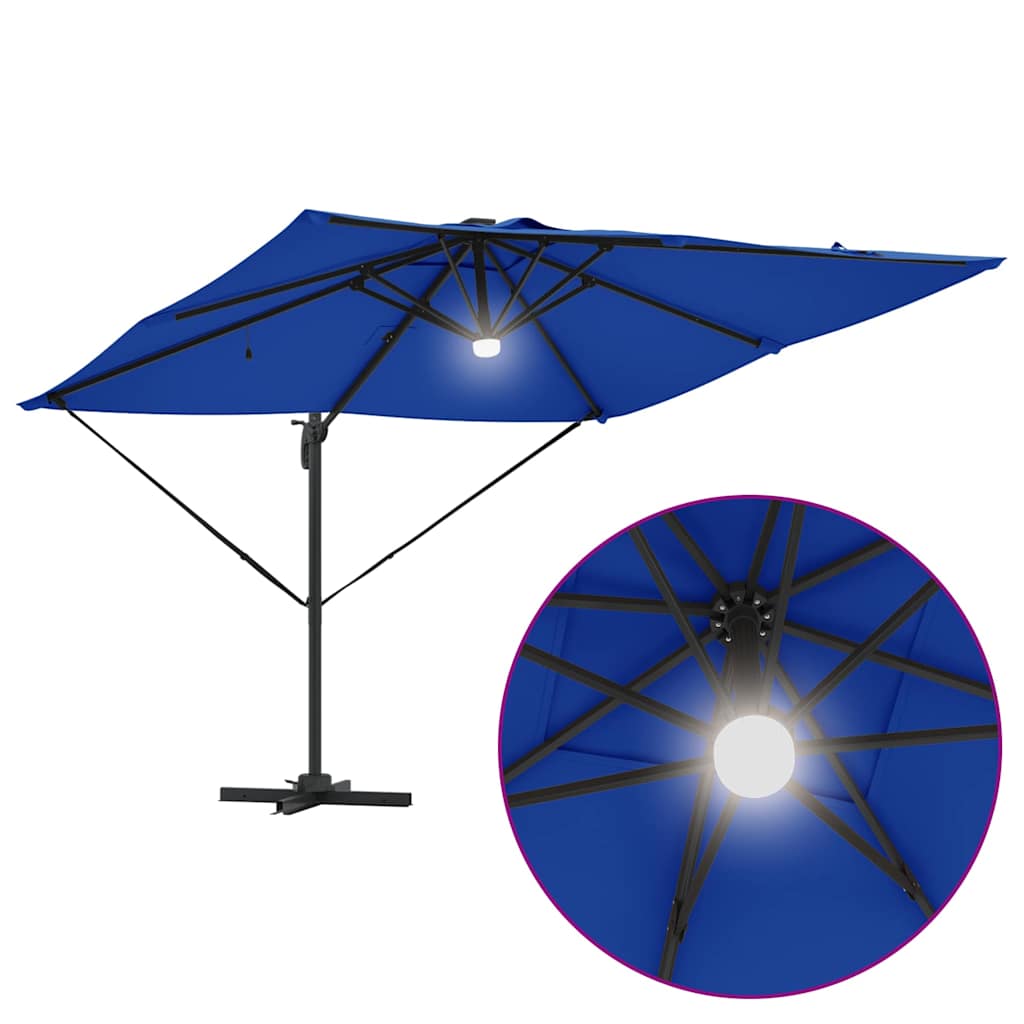 Roma Suncobran Plava 286 x 284 x 270 cm Aluminij i poliester