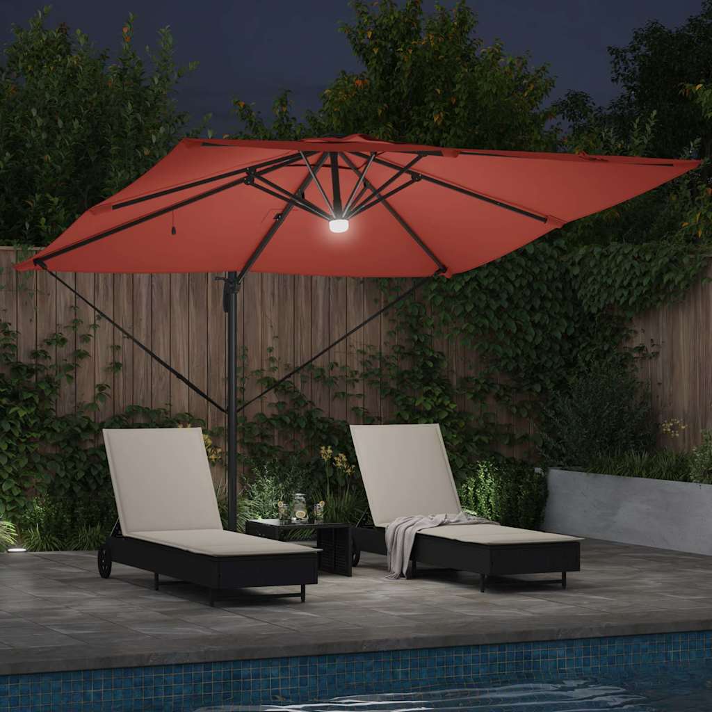 Roma Suncobran Crvena 286 x 284 x 270 cm Aluminij i poliester