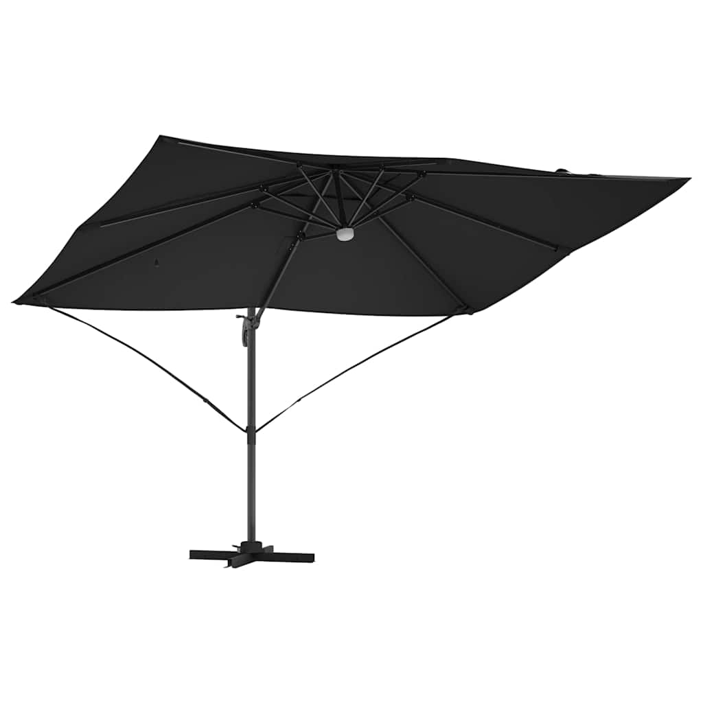 Suncobran Crna 351 x 250 x 253 cm Poliester i aluminij