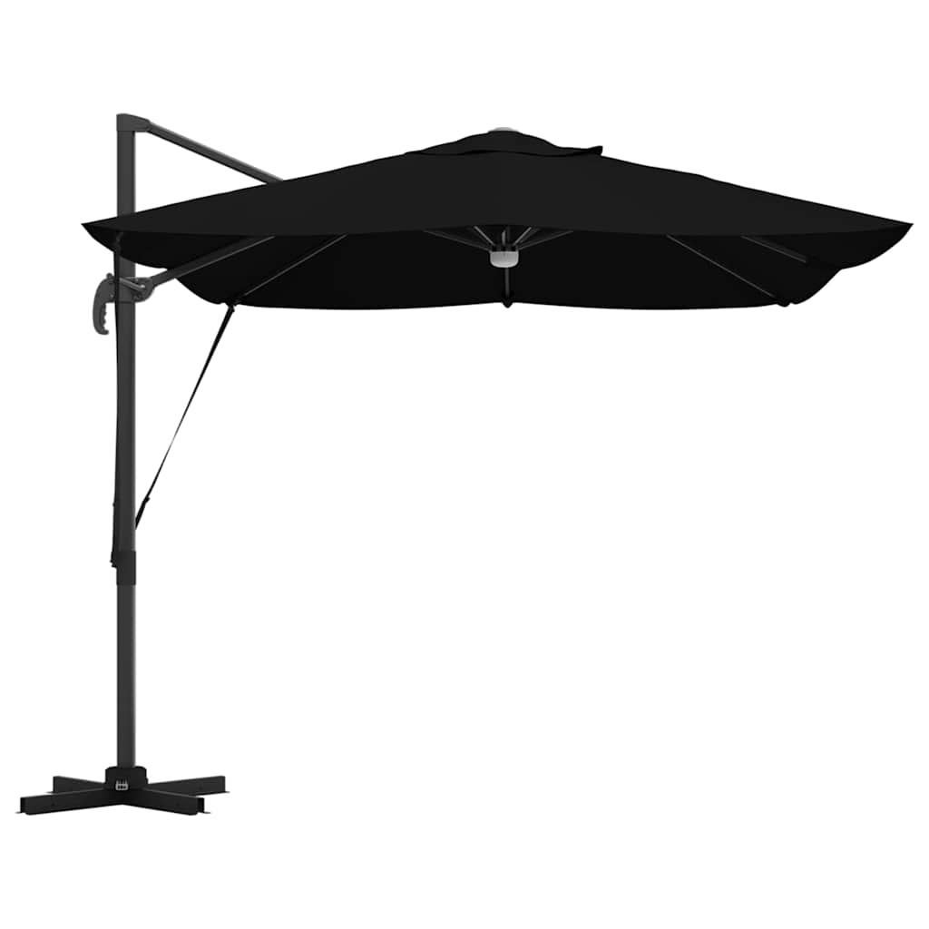 Suncobran Crna 351 x 250 x 253 cm Poliester i aluminij