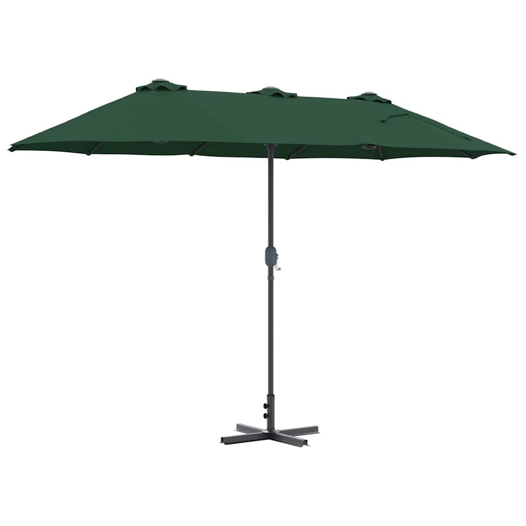 Vrtni suncobran Zelena 370 x 197 x 239 cm Poliester i aluminij