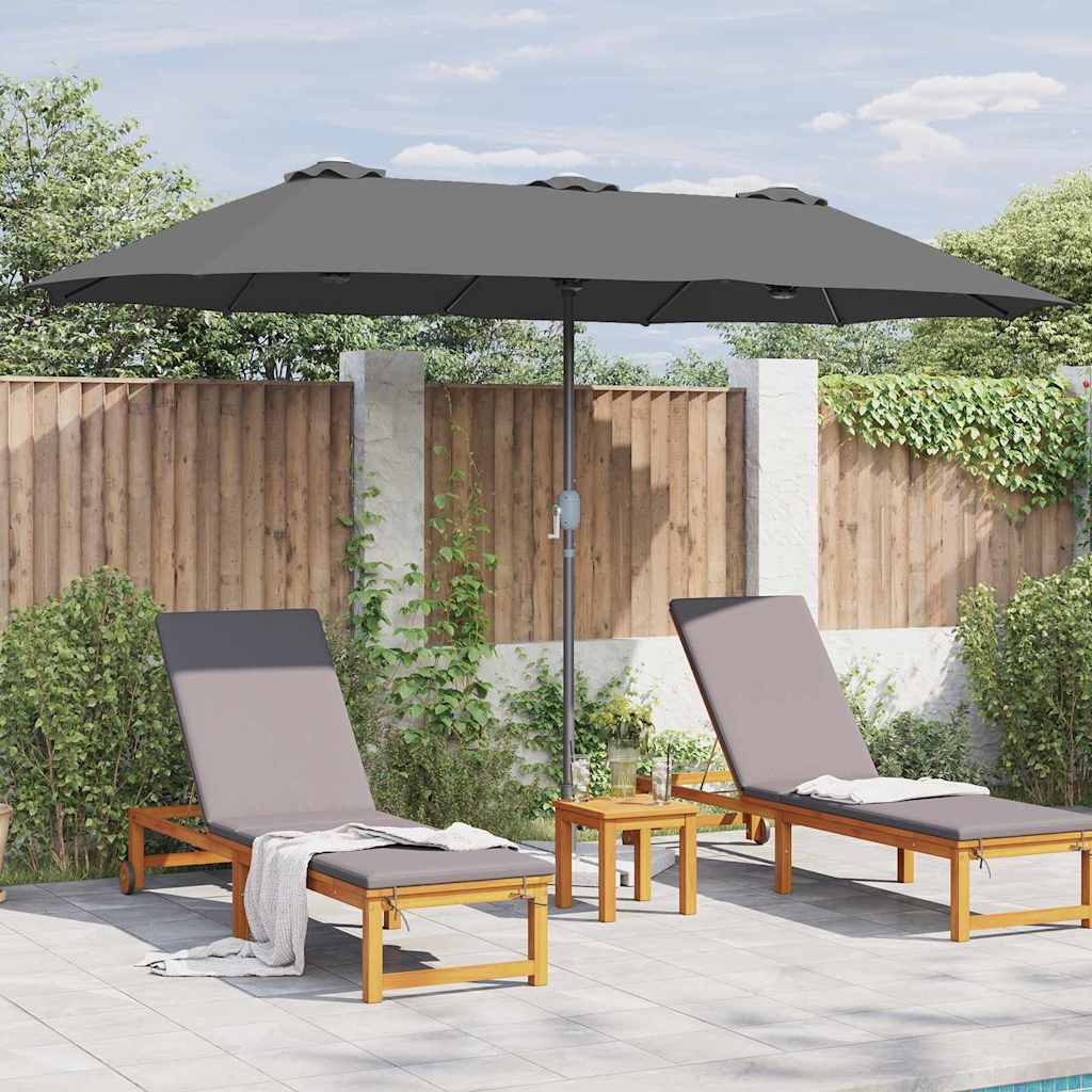 Vrtni suncobran Antracit 370 x 197 x 239 cm