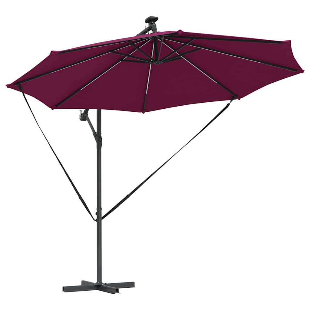 Suncobran S LED lampica Bordeaux Crvena 294 x 294 x 248 cm
