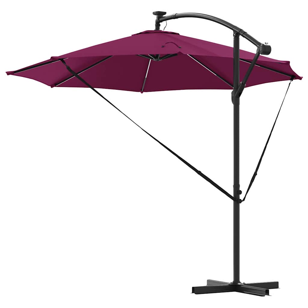 Suncobran S LED lampica Bordeaux Crvena 294 x 294 x 248 cm