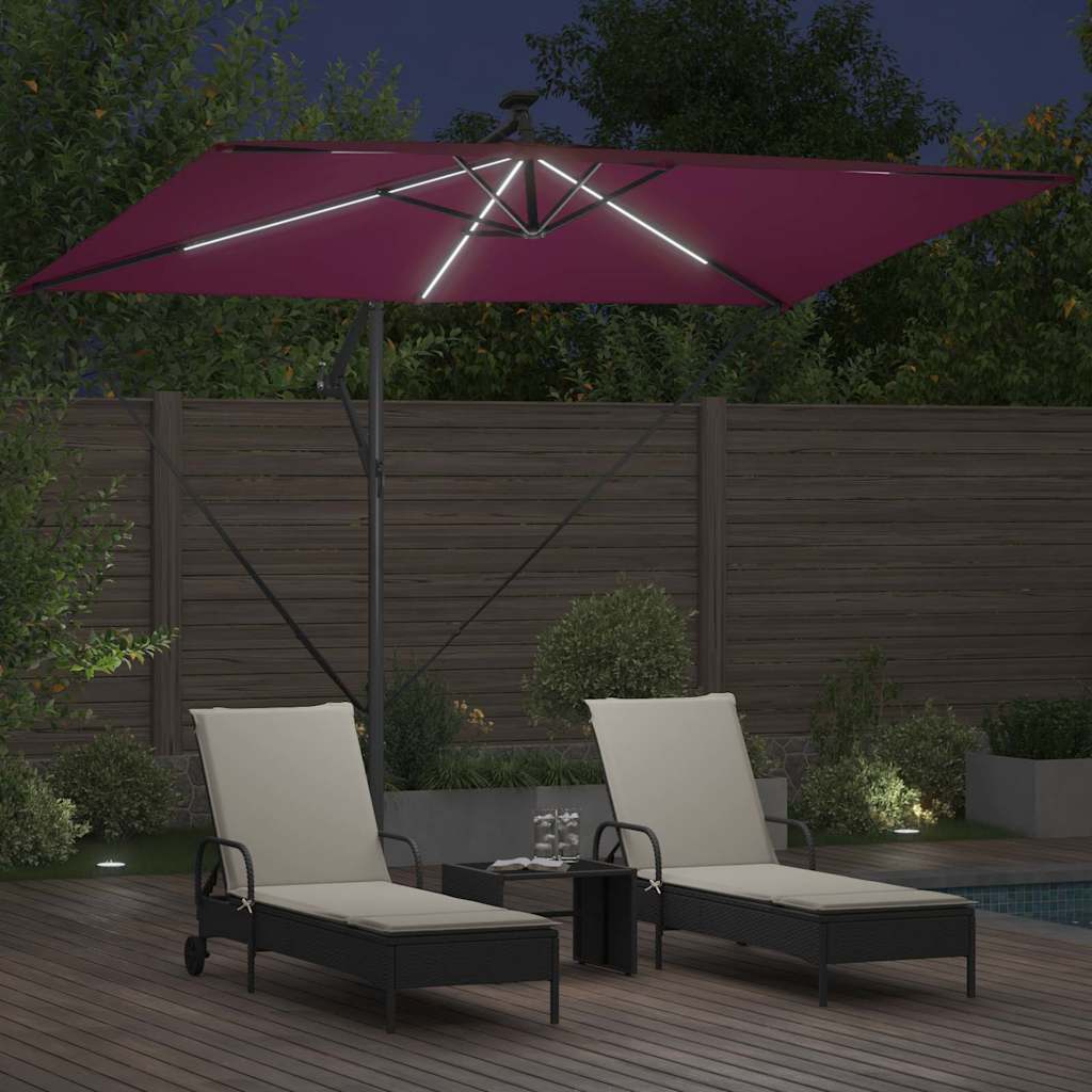 Suncobran S LED lampica Bordeaux Crvena 294 x 200 x 270 cm