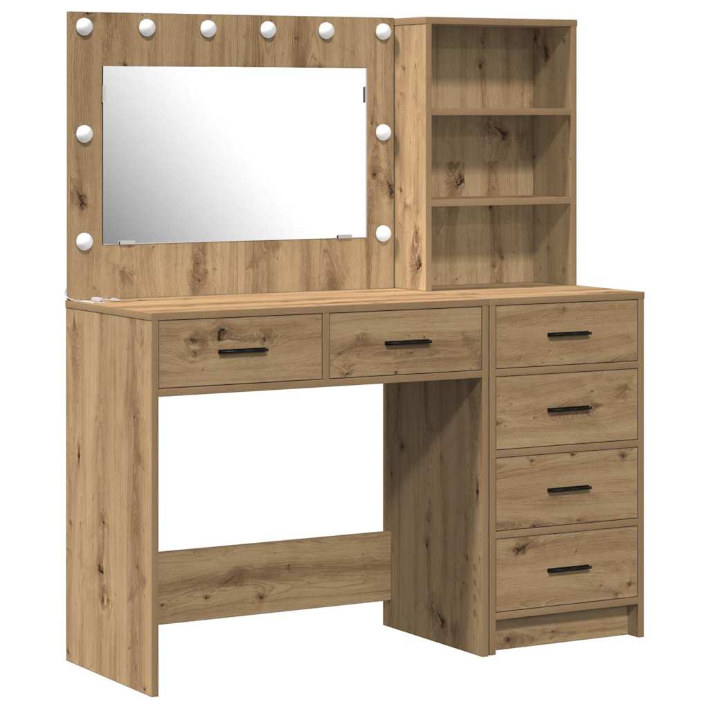 Toaletni stol 2 pcs Smeđa 78.5 x 41 x 135 cm Konstruirano drvo