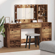 Toaletni stol 3 pcs Smeđa 40 x 41 x 135 cm Konstruirano drvo