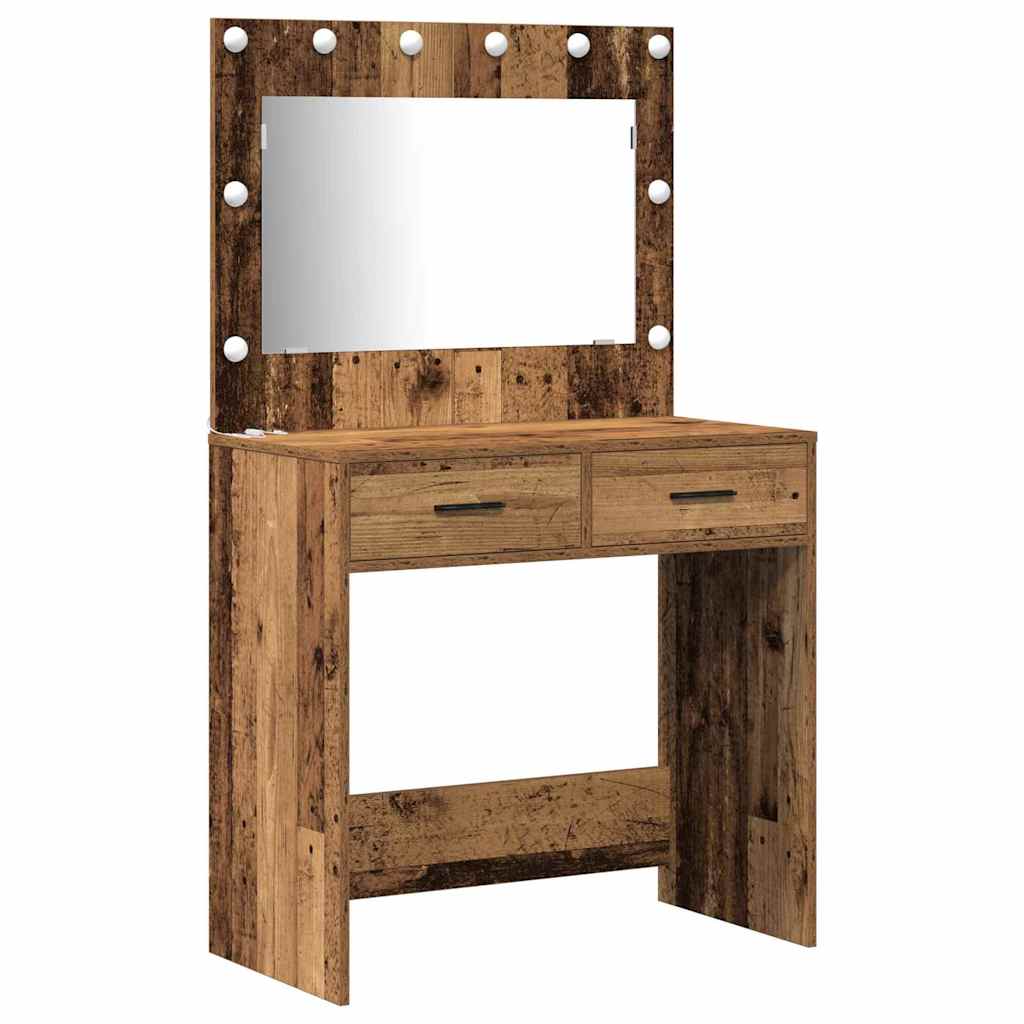 Toaletni stol 3 pcs Smeđa 40 x 41 x 135 cm Konstruirano drvo