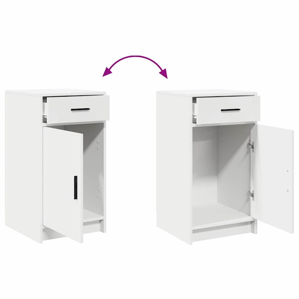 Toaletni stol s ladicama 3 pcs Bijelo Konstruirano drvo