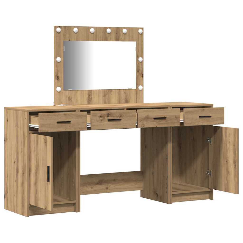 Toaletni stol 3 pcs Smeđa 78,5 x 41 x 135 cm Konstruirano drvo