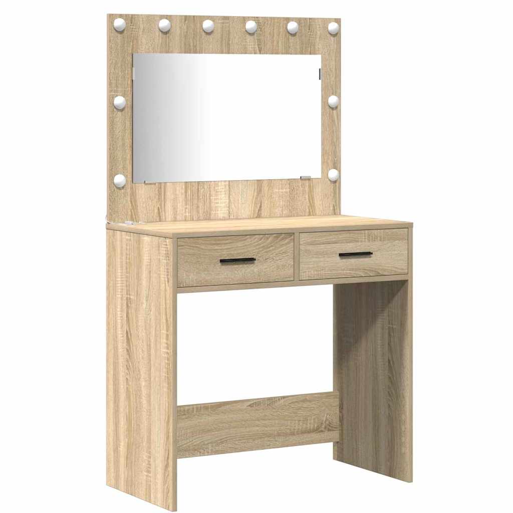 Toaletni stol 2 kom. Smeđa 78,5 x 41 x 135 cm Konstruirano drvo