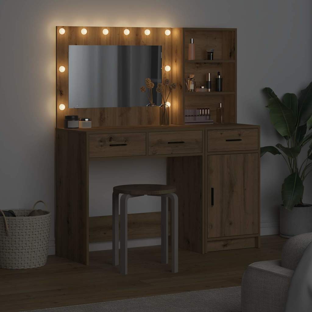 Toaletni stol 2 pcs Smeđa 78,5 x 41 x 135 cm Konstruirano drvo