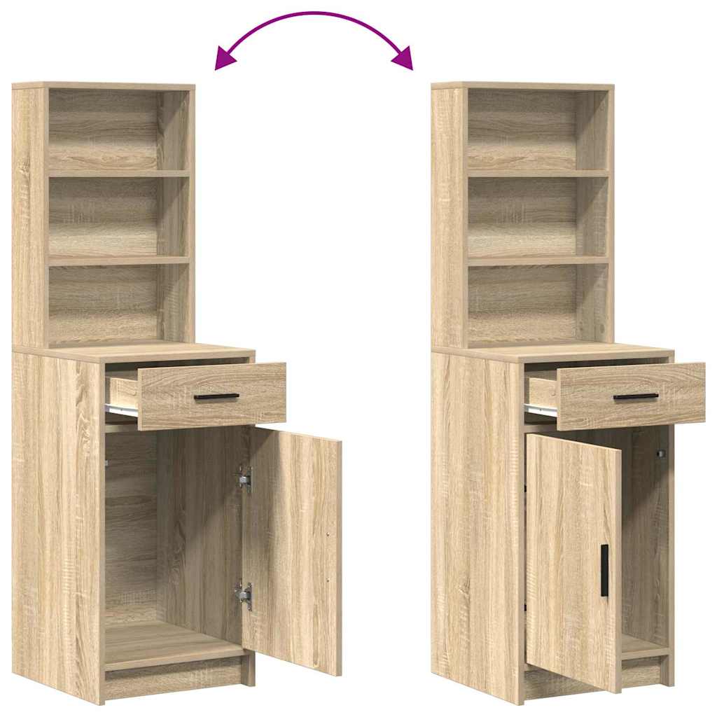 Set stola za oblačenje s LED s ladicama 2 pcs Sonoma hrast