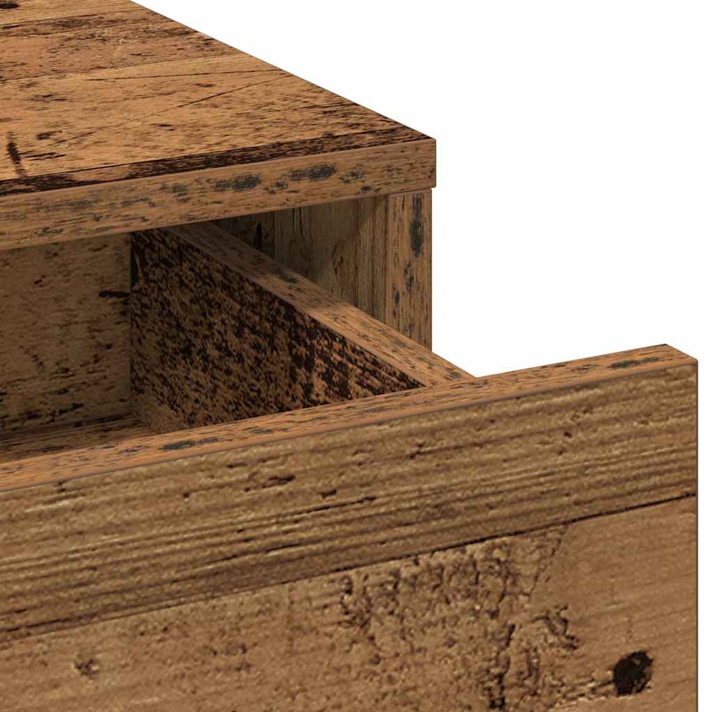 Set stola za oblačenje s LED 3 pcs Staro drvo Konstruirano drvo