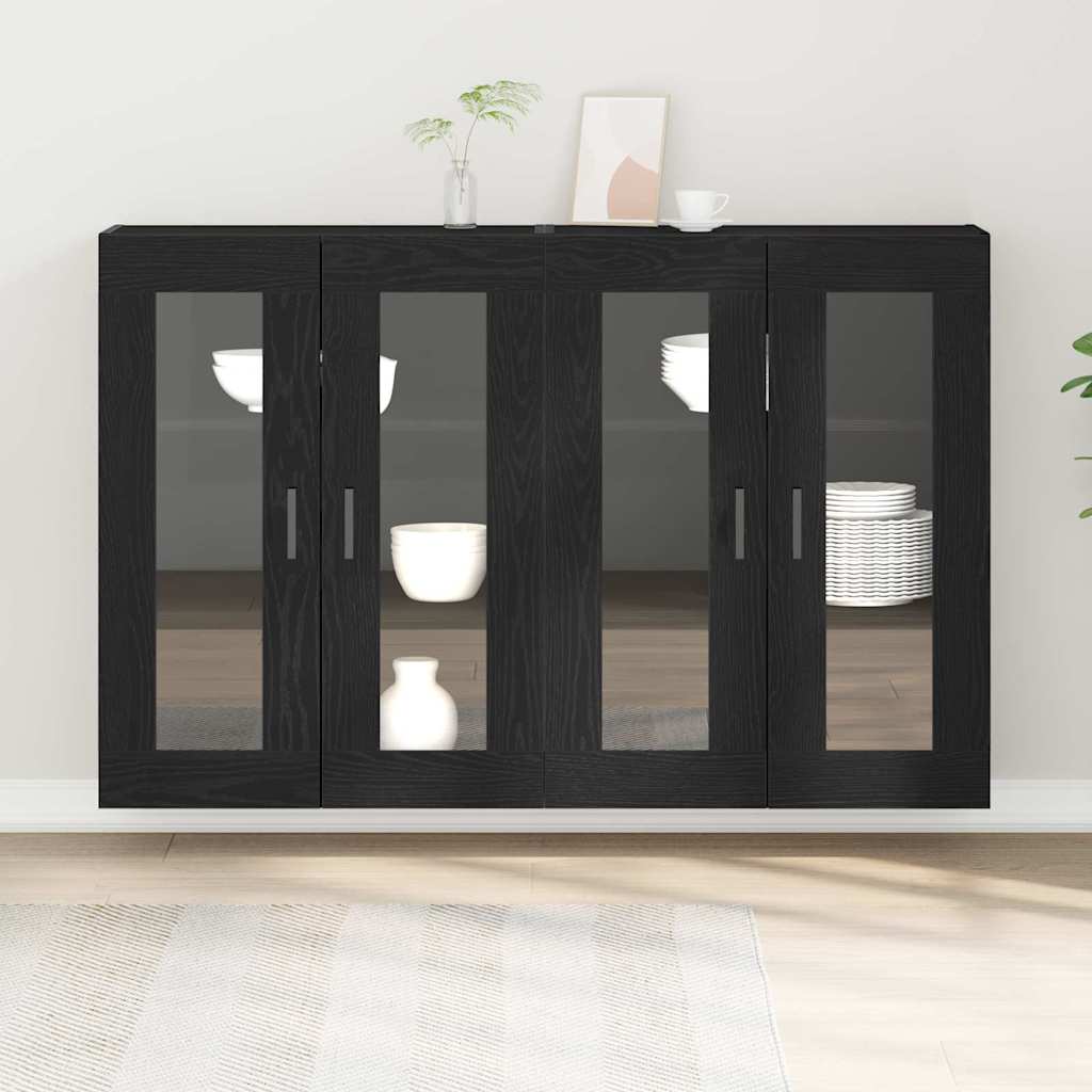 Zidni ormari 2 kom. Crni hrast 69,5 x 34 x 90 cm
