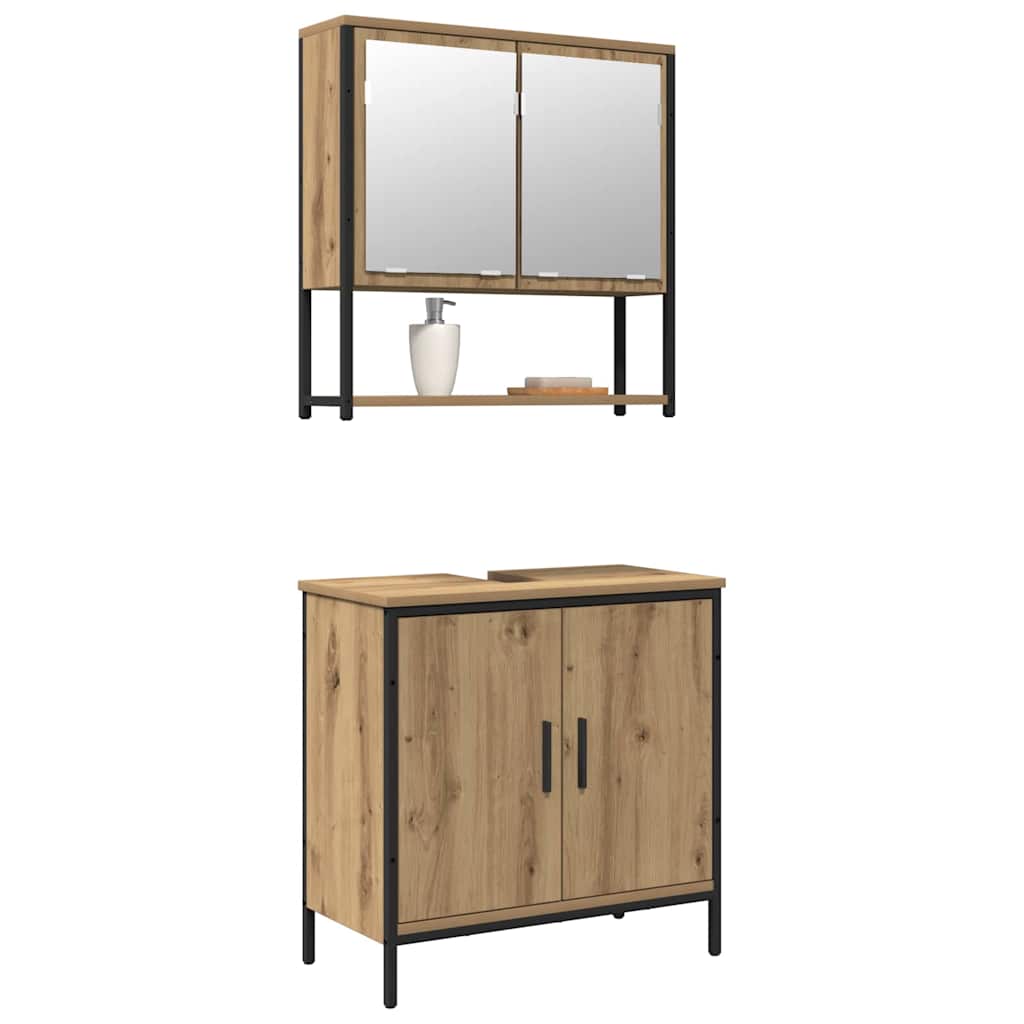 Set namještaja za kupaonicu 2 kom. Smeđa 60 x 30 x 60 cm