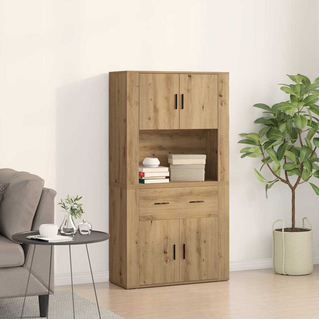 Highboard hrast artisan 80 x 33 x 150 cm Konstruirano drvo