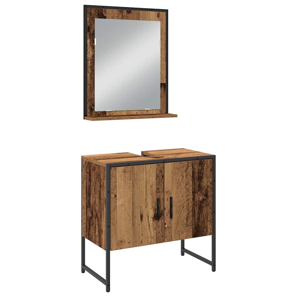 Set namještaja za kupaonicu Zidne 3 pcs Smeđa Konstruirano drvo