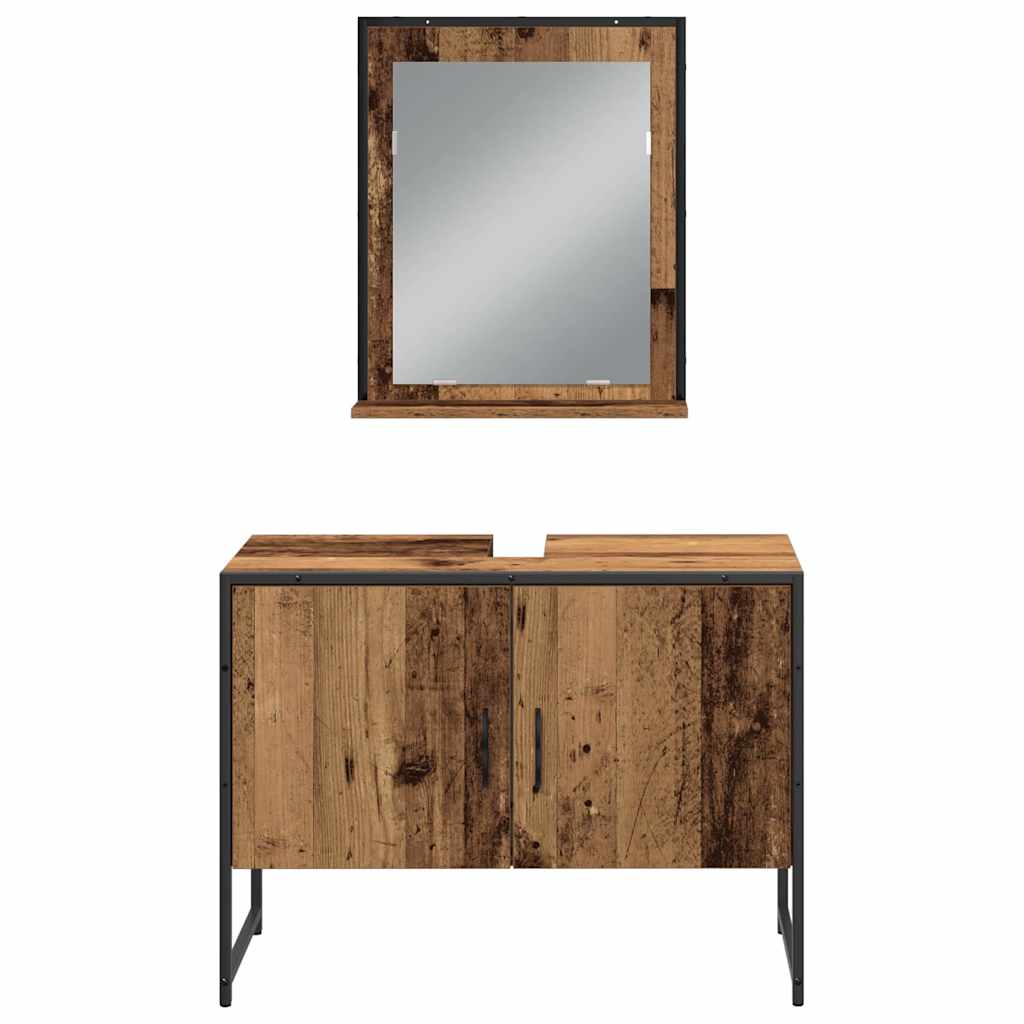 Set namještaja za kupaonicu Zidne 3 pcs Smeđa Konstruirano drvo