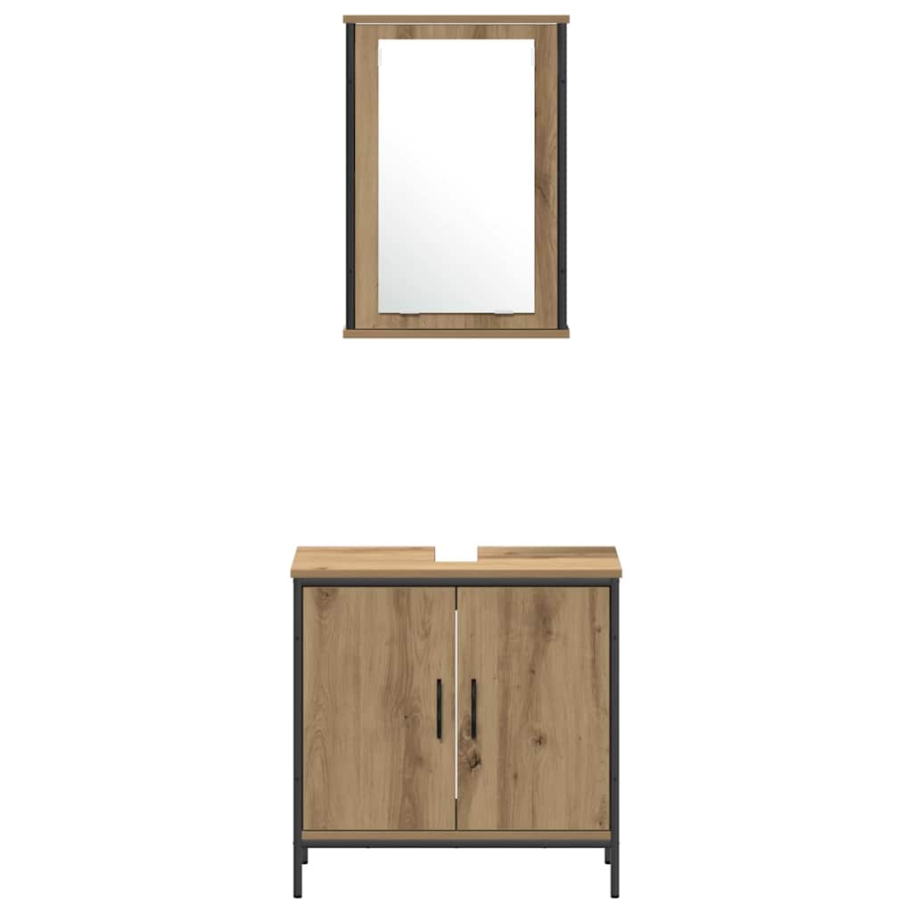 Set namještaja za kupaonicu 3 kom. Smeđa 33 x 33 x 185,5 cm