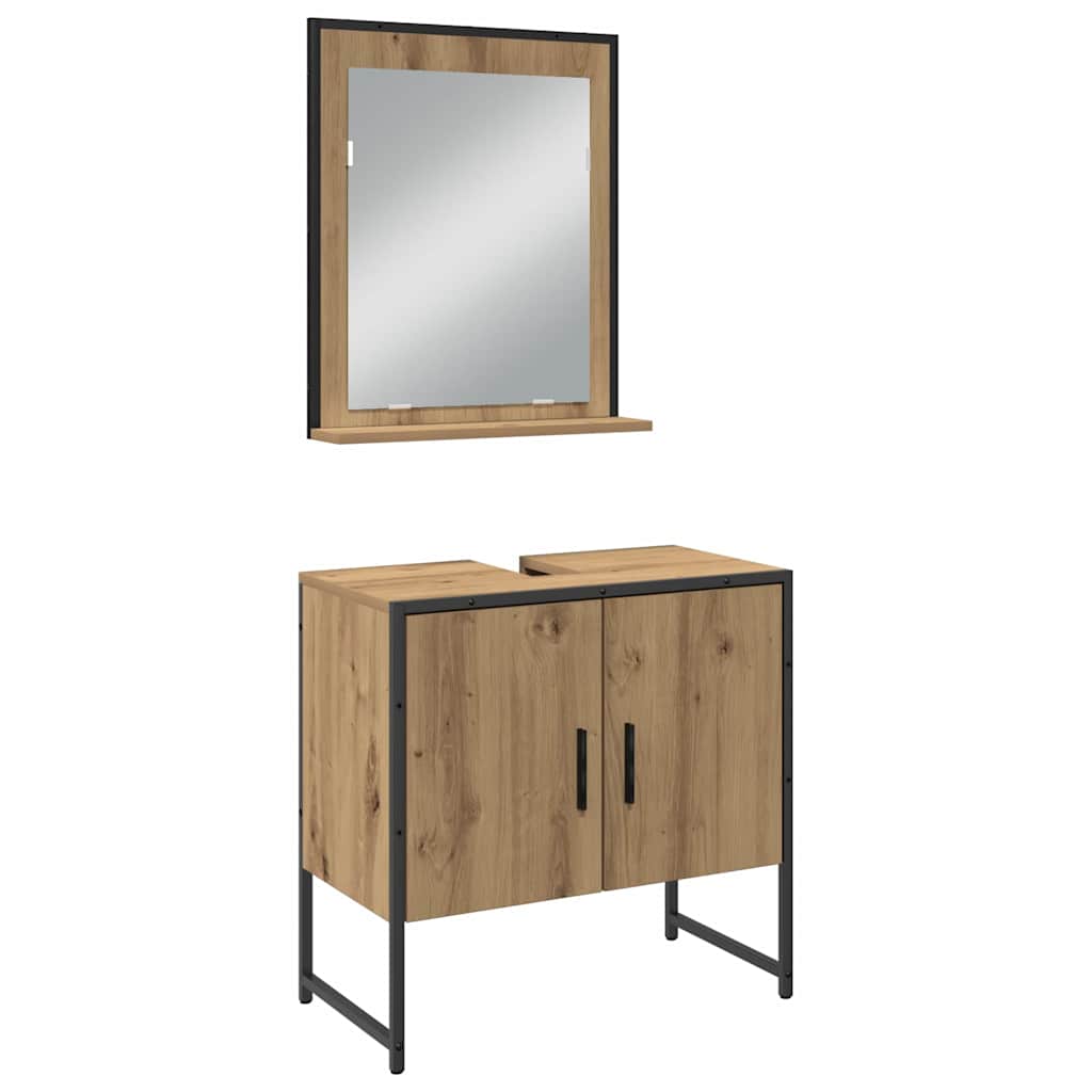 Set namještaja za kupaonicu 4 kom. Smeđa 33 x 33 x 185,5 cm