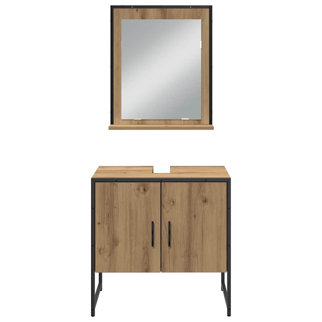 Set namještaja za kupaonicu 4 kom. Smeđa 33 x 33 x 185,5 cm