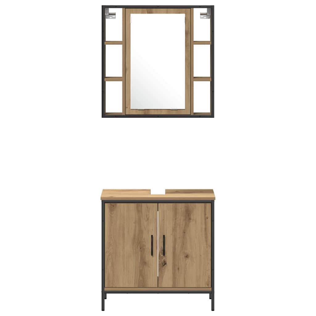 Set namještaja za kupaonicu Zidne 4 pcs Smeđa Konstruirano drvo