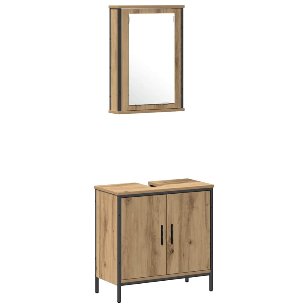 Set namještaja za kupaonicu Zidne 4 pcs Smeđa Konstruirano drvo